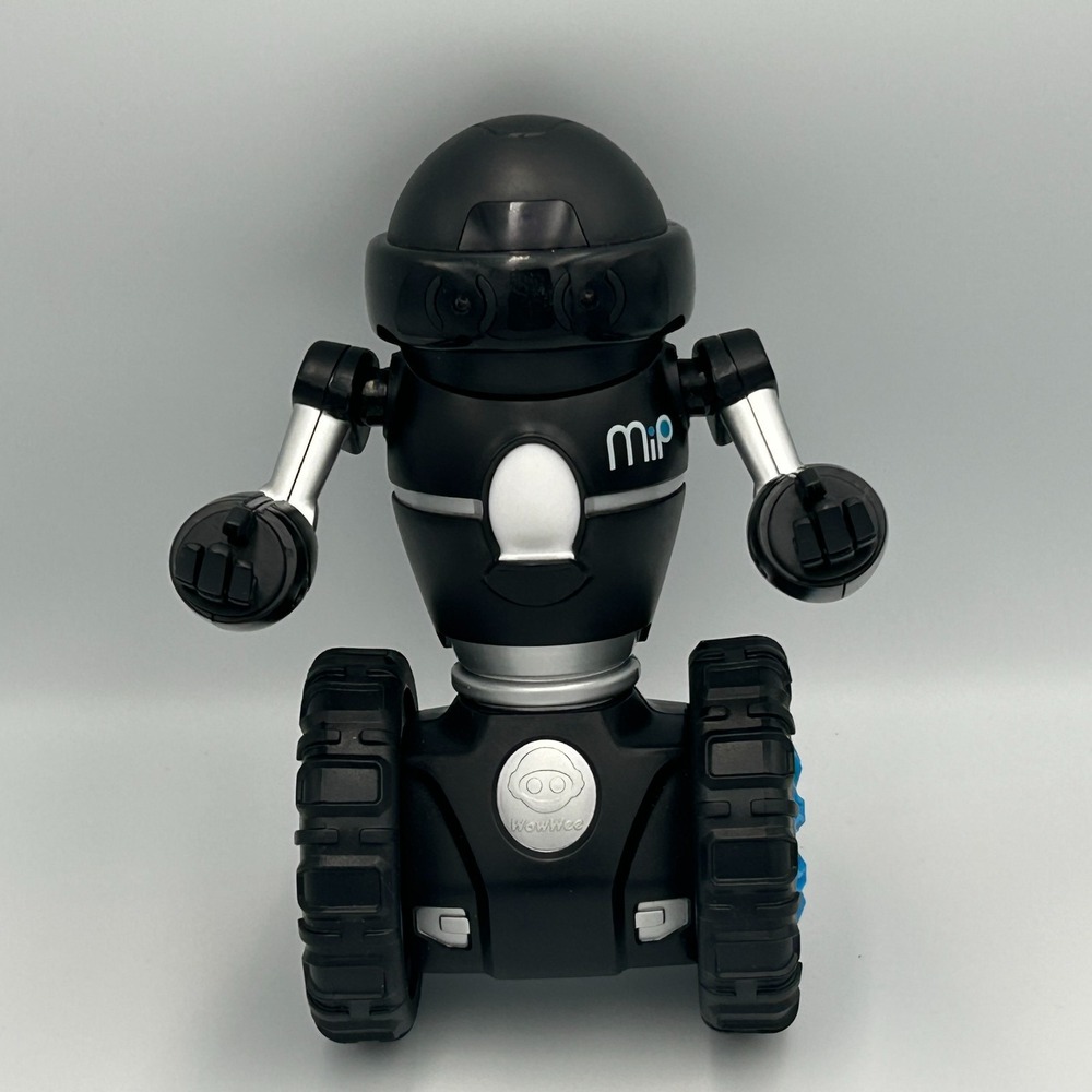 MIP‎ WowWee Toy Coding Rolling Robot 0820 Black/Silver Smart App -Works! 2013